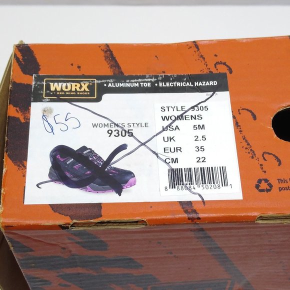 Red Wing Worx 9305 US 5M Women's Sneakers Aluminum Toe Electrical Hazard NIB - Picture 9 of 10